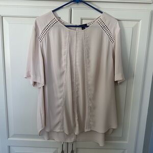 Ann Taylor Blouse with Lattice Detail - XL
